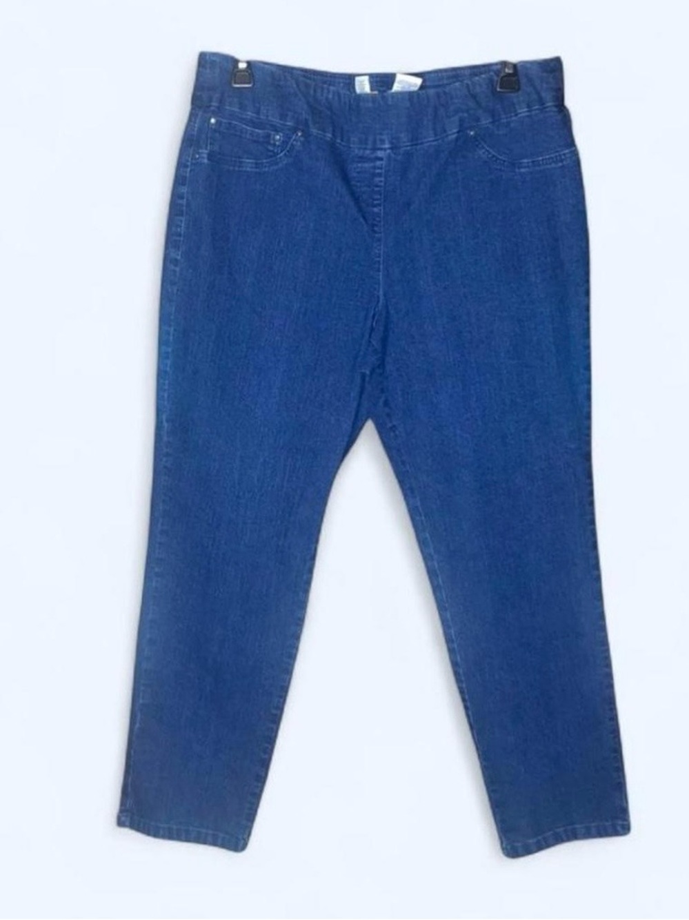 Ruby Rd. straight pull on Jeans elastic waist 18